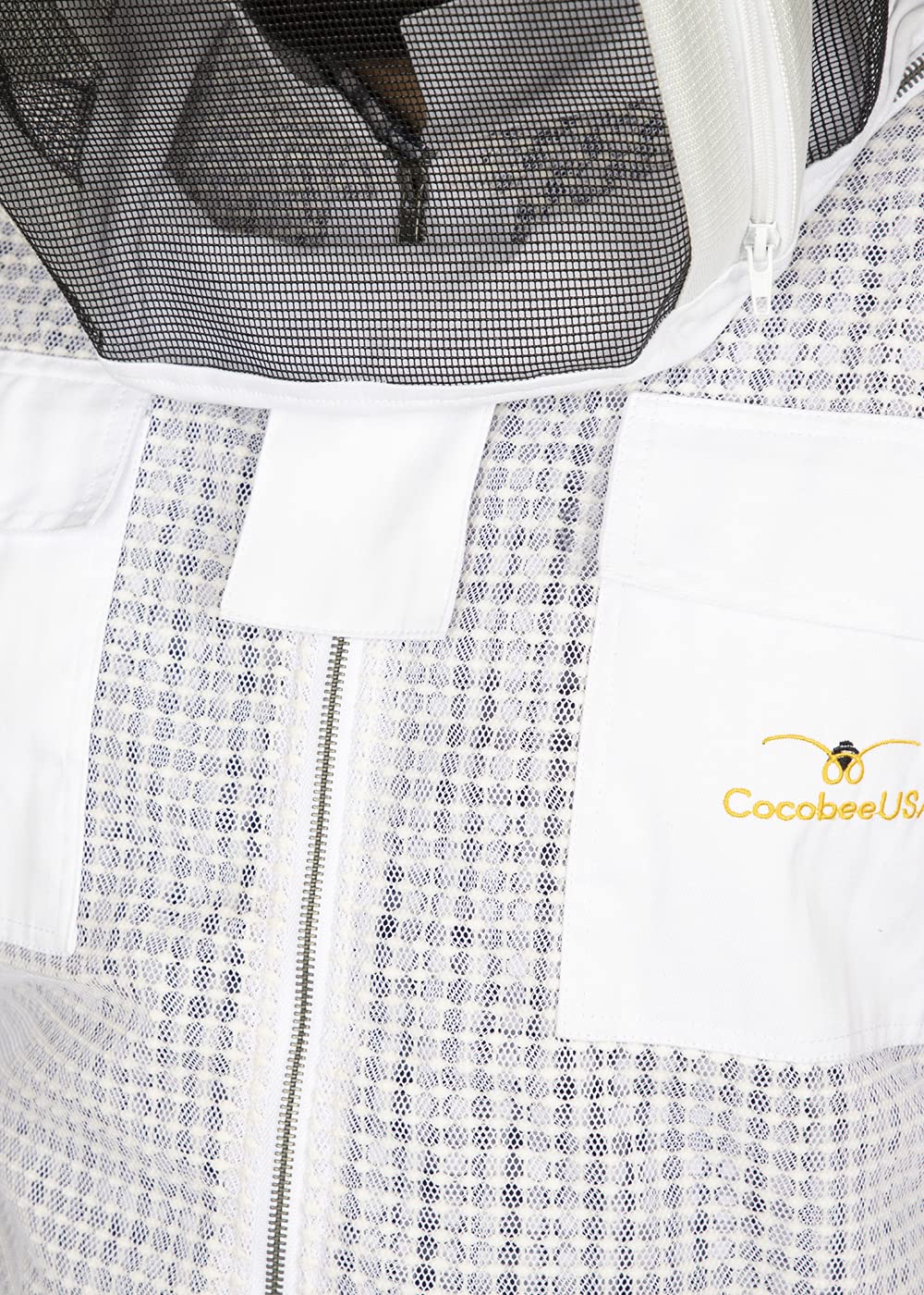 Ultra Breeze Premium 3 Layer White Mesh Beekeeping Suit with Fencing Veil Glove