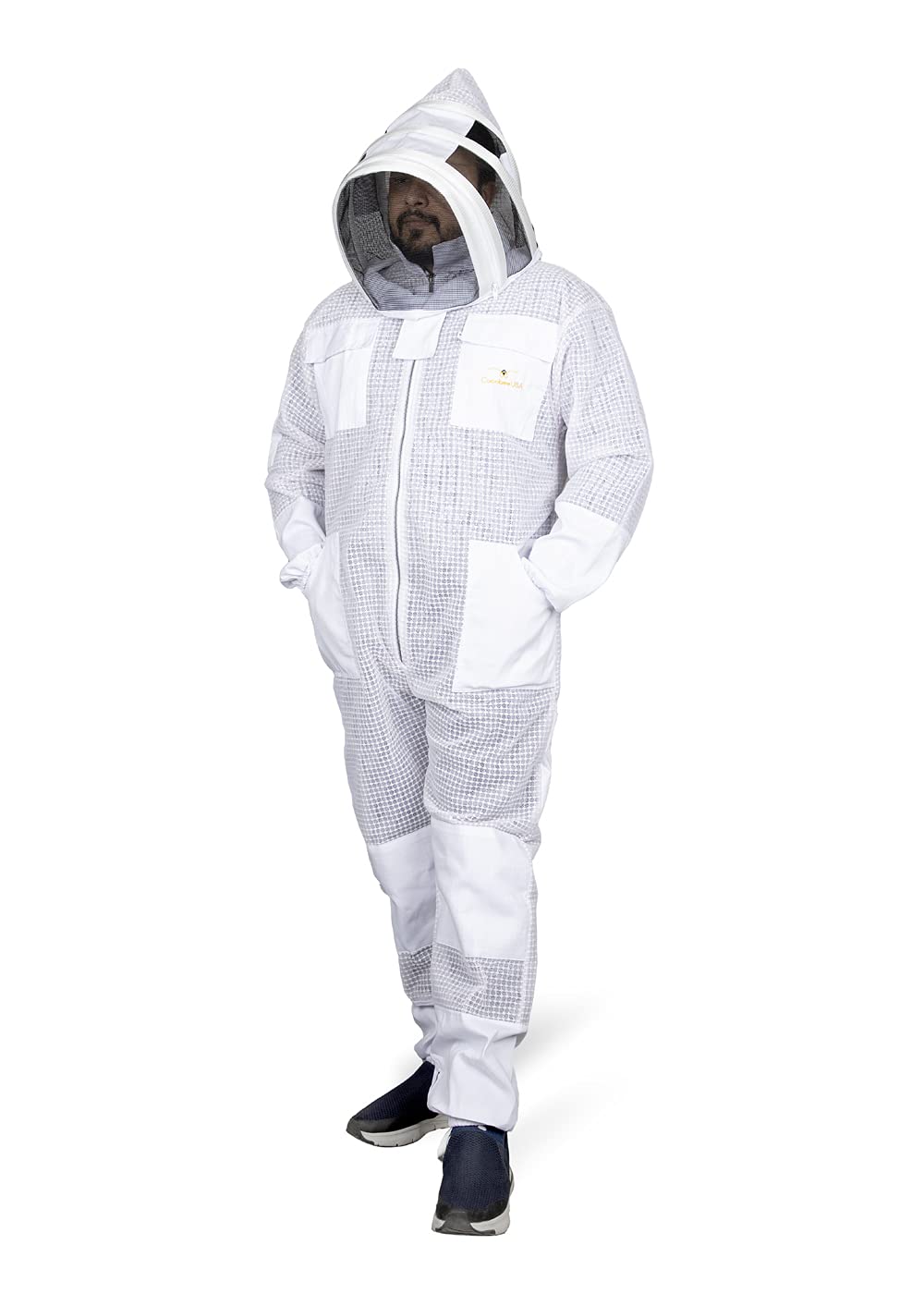 BP-311 Beekeeping Suit With Detachable Veil - 3 Layer Ventilated Protection With Extra Hat