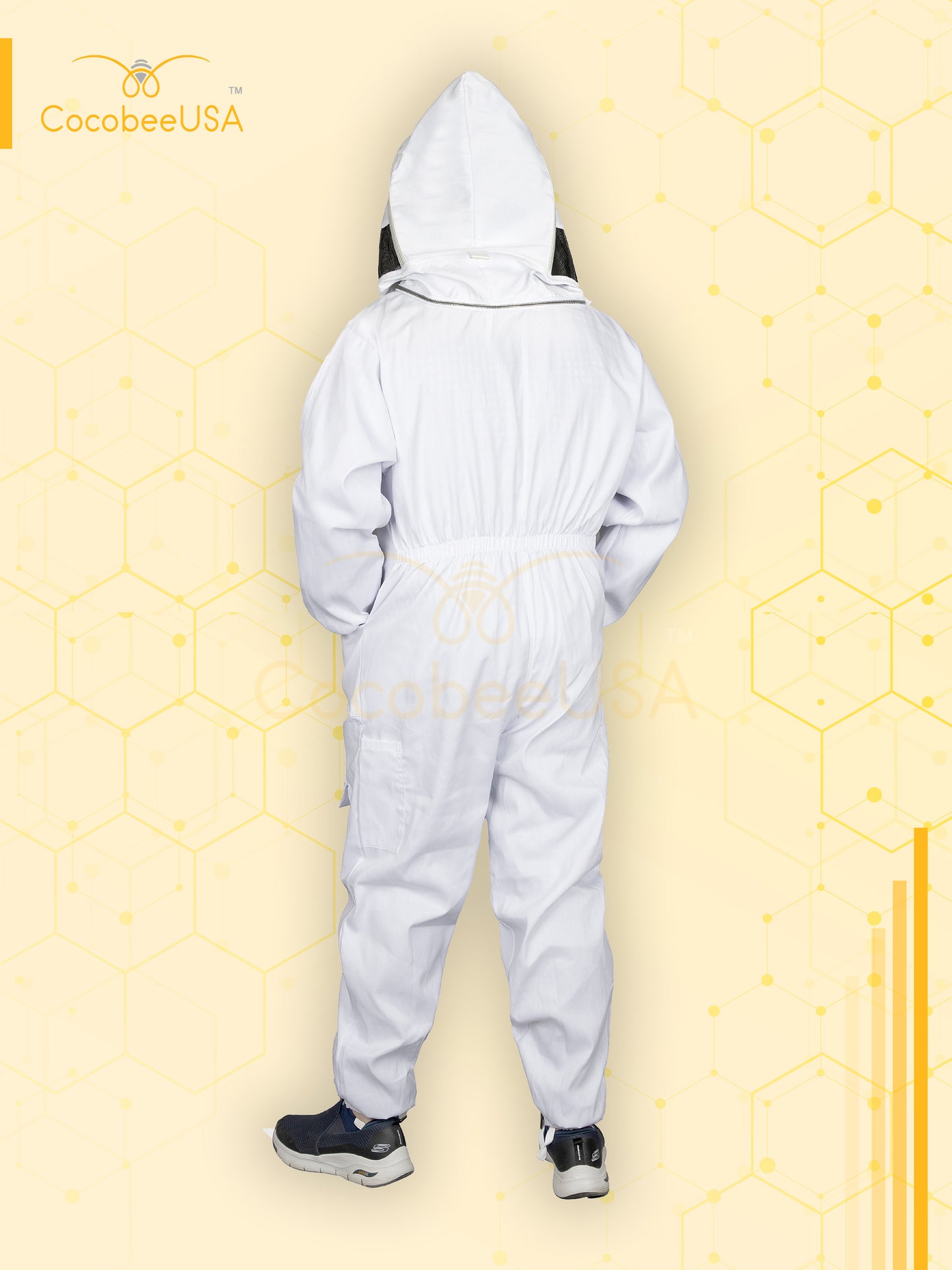 Professional Beekeeping Cotton Suit White Fencing Veil
