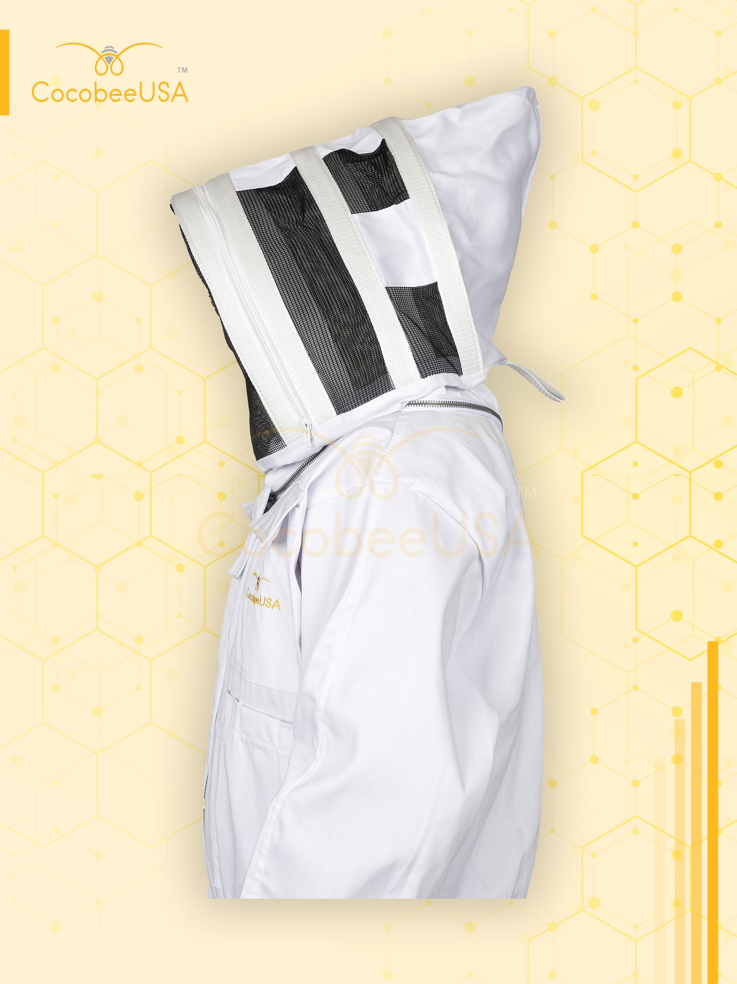 Professional Beekeeping Cotton Suit White Fencing Veil