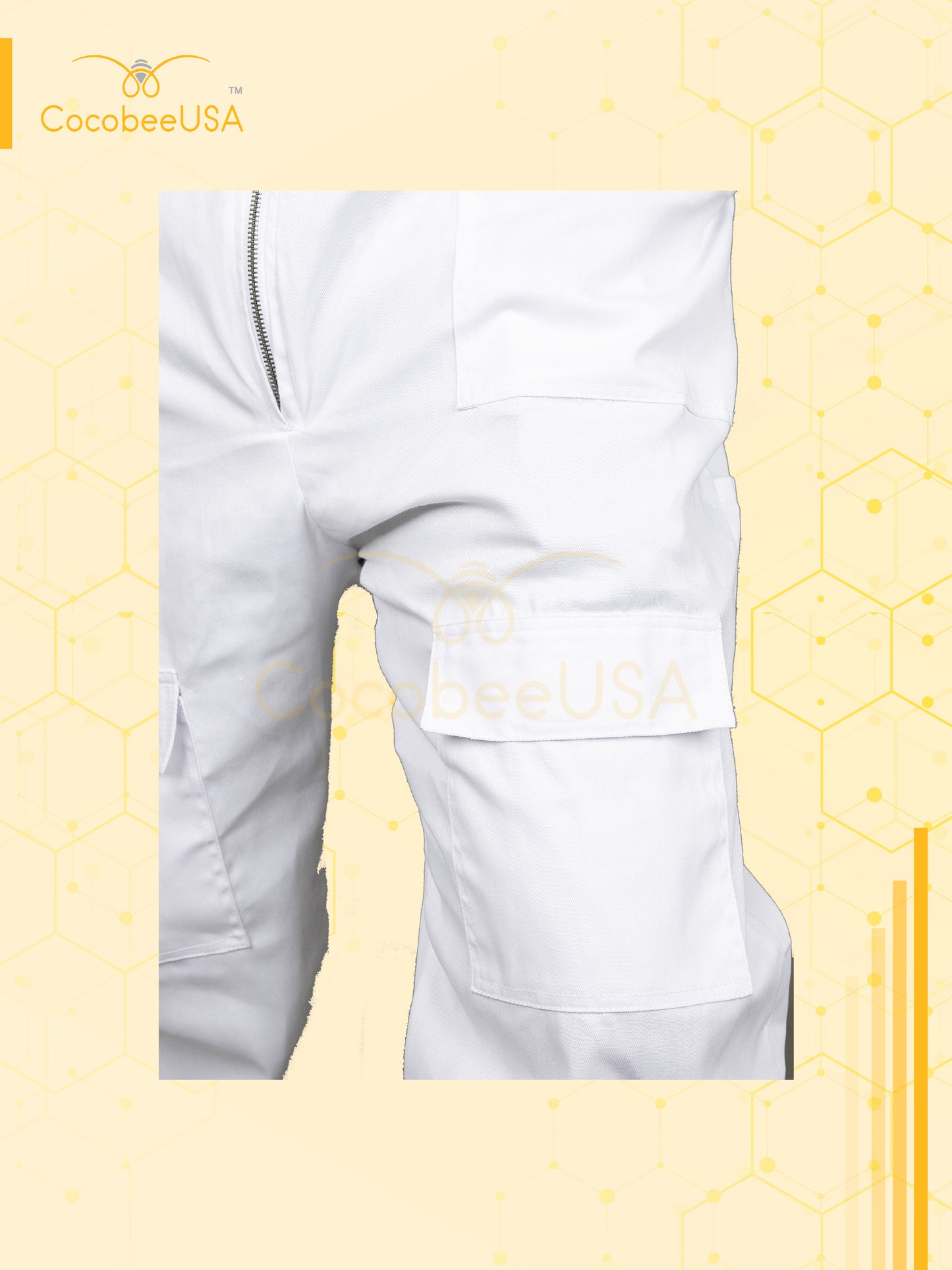 Professional Beekeeping Cotton Suit White Fencing Veil