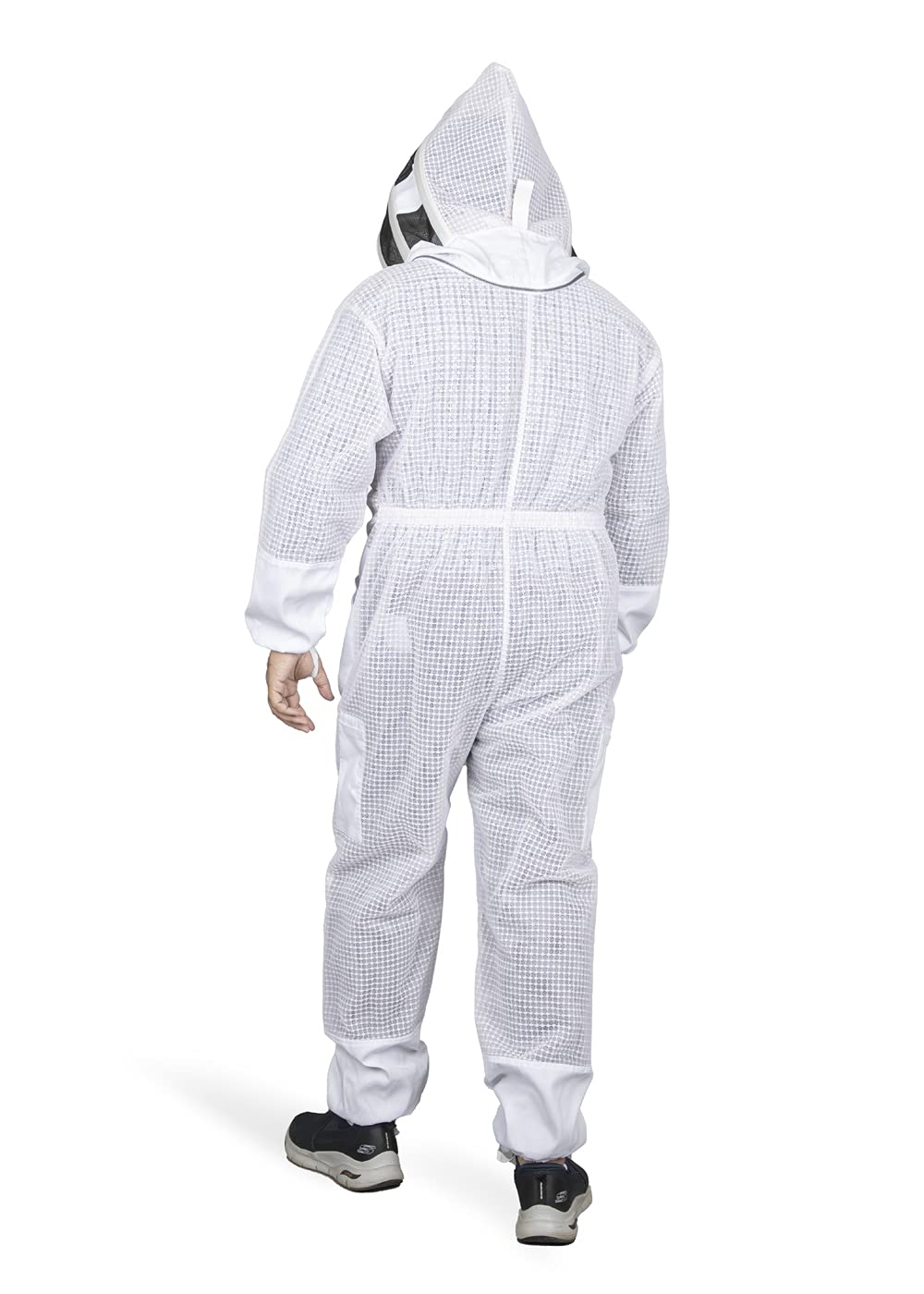Ultra Breeze Premium 3 Layer White Mesh Beekeeping Suit with Fencing Veil Glove